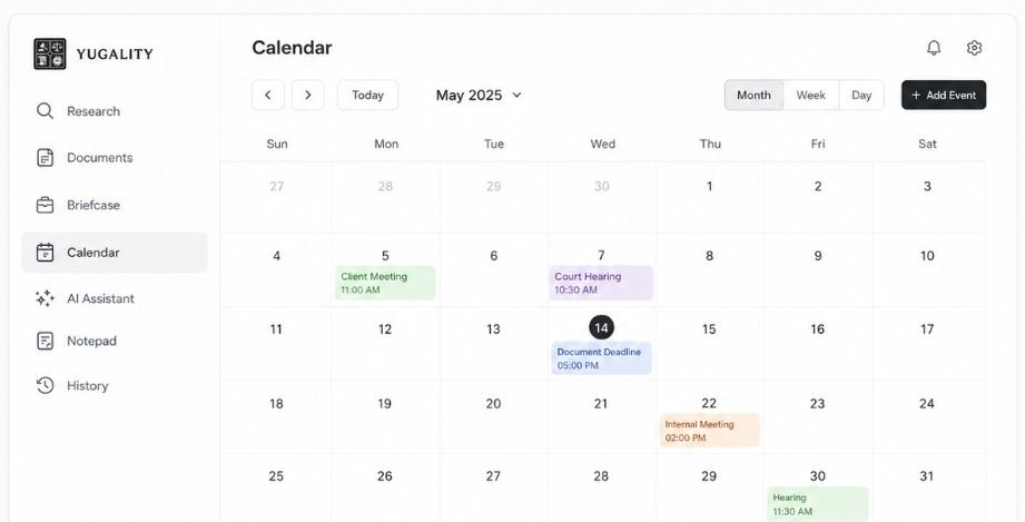 Legal Calendar Preview